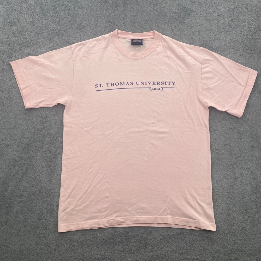 Jansport T-Shirt Women Large Pink St. Thomas University Mom Short Sleeve Graphic